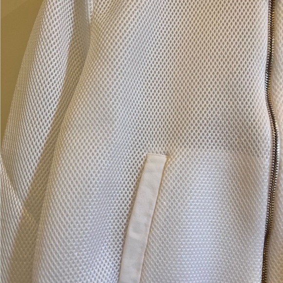 EUROPEAN FASHION: MAX AND CO White Mesh Bomber Jacket - Picture 5 of 9